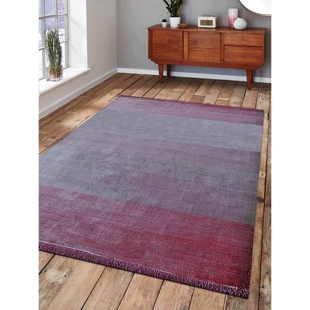 GLITZY RUGS 5 x 8 ft. Hand Woven Viscose & Silk Area Rug, Pink - Contemporary UBSSS0007W0011A9